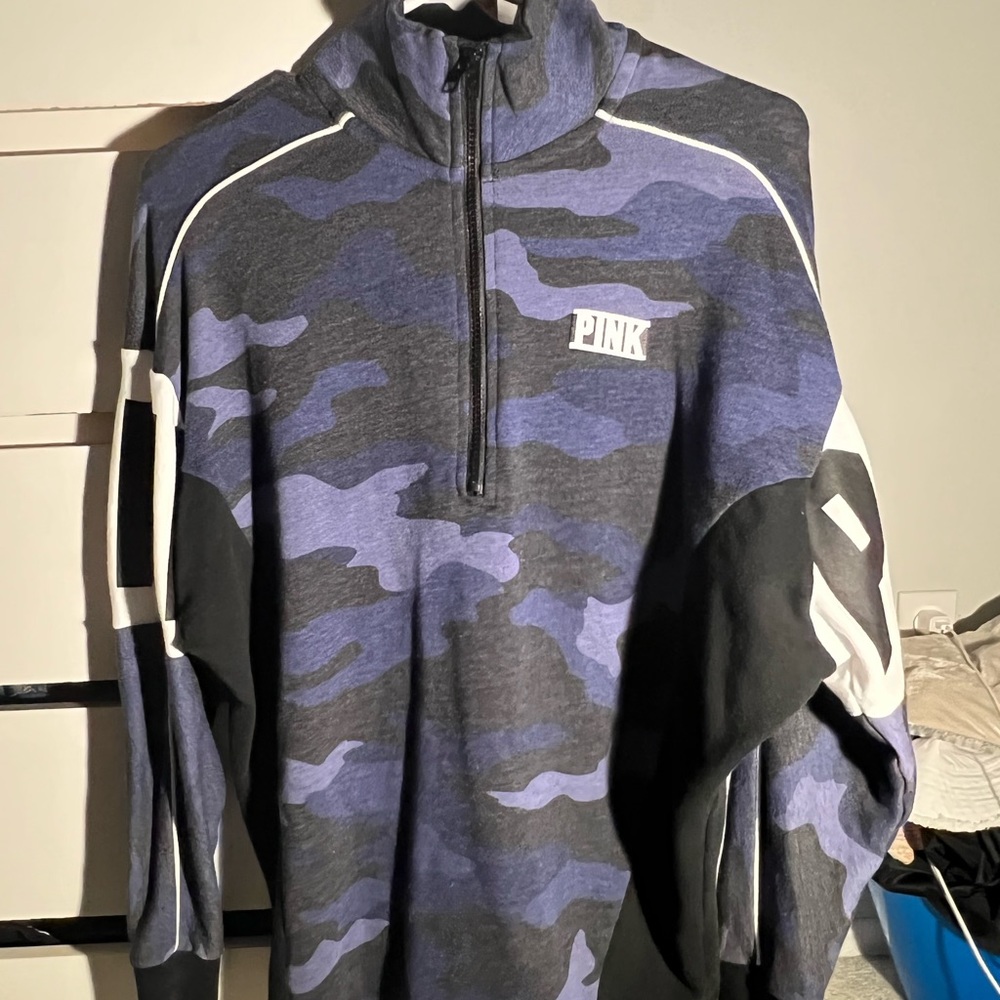 PINK Quarter-zip purple camo